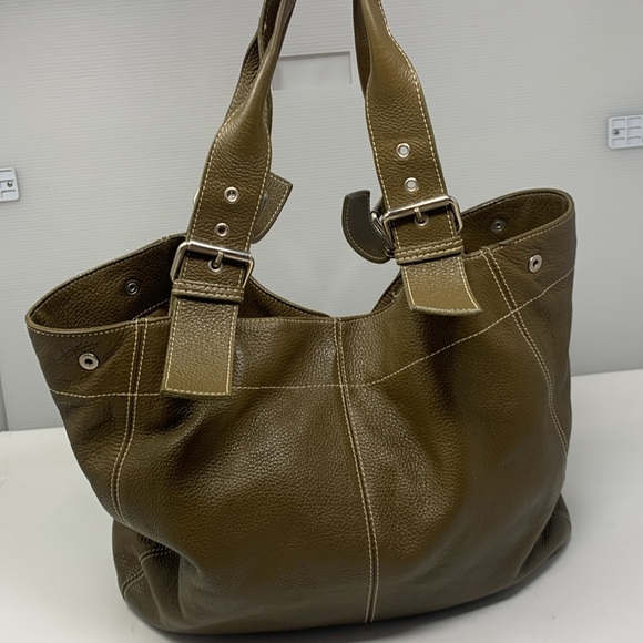 Maurizio Taiuti Italian Beige Leather shoulder bag purse - Picture 1 of 13